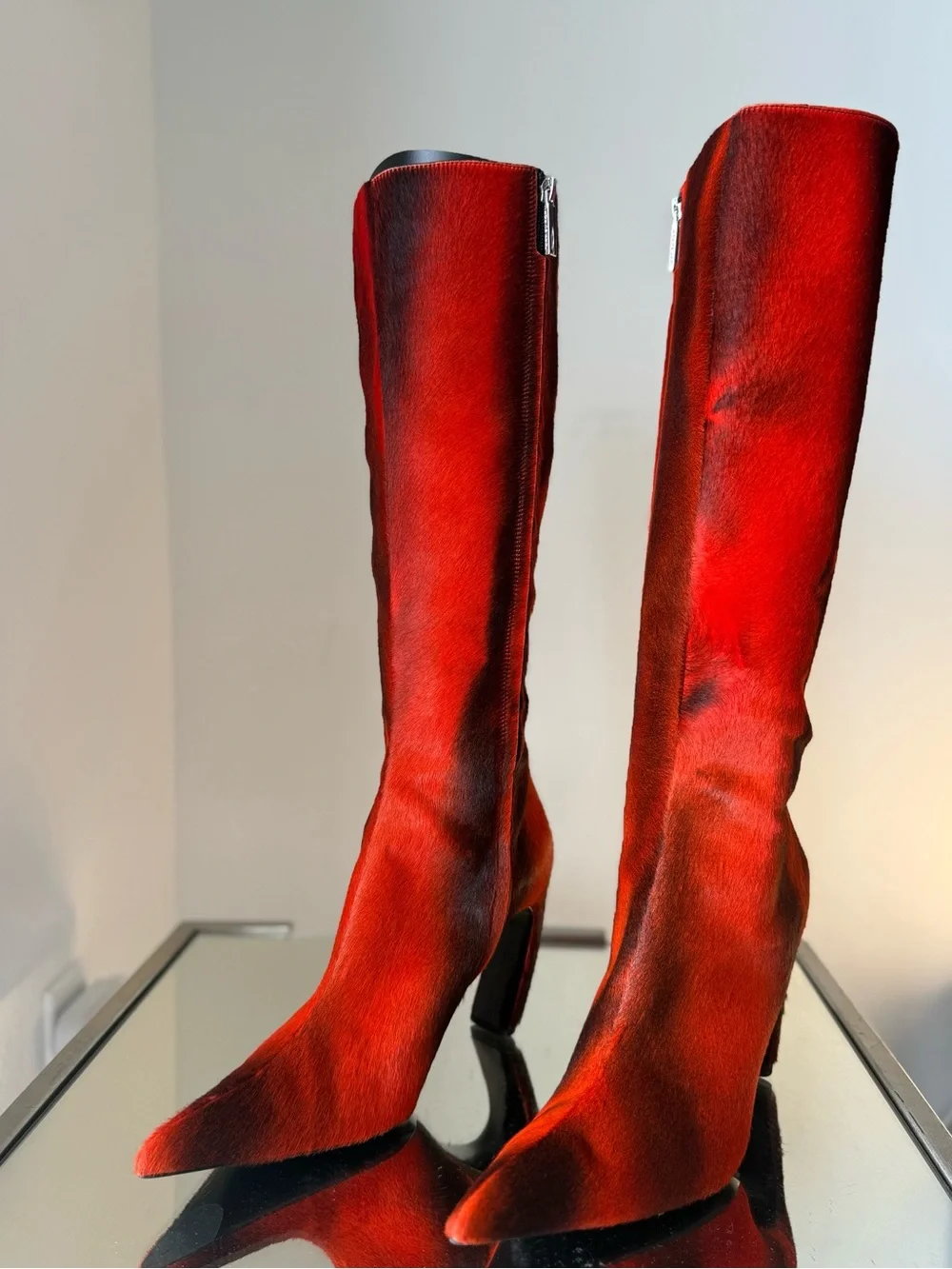 New Tory Burch TALL PRINTED CALF HAIR BOOT 40 $1,665